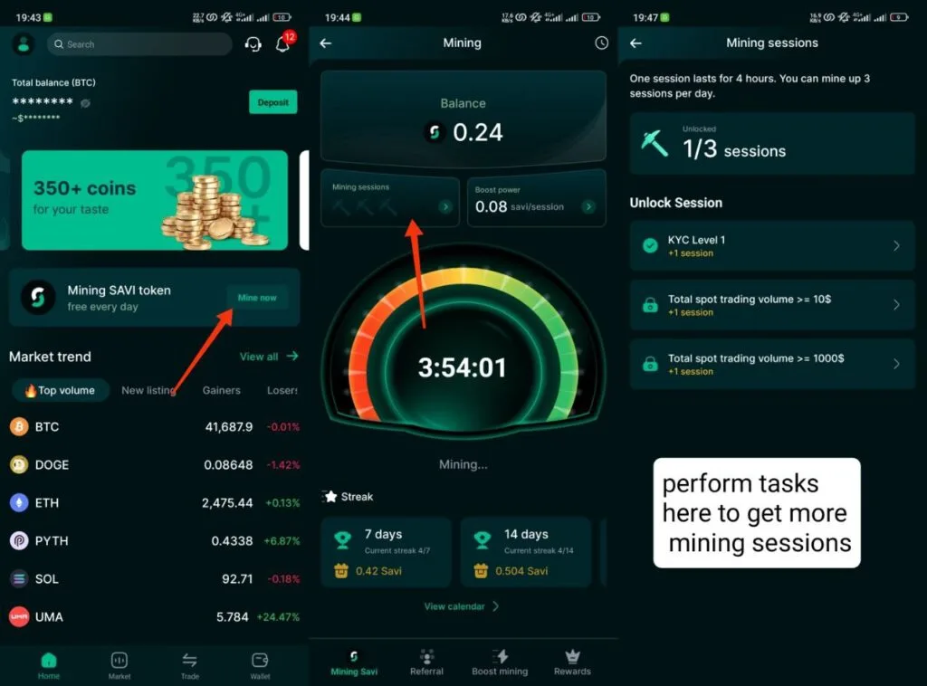 coinsavi mining sessions multiplier